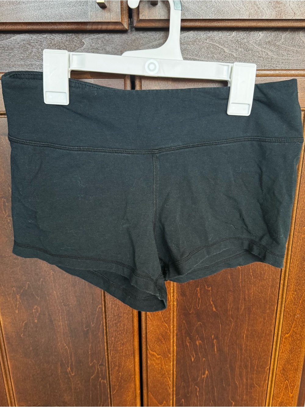 Eco Yoga Black Organic Cotton Bamboo Stretch Yoga Shorts Micro Shorts Medium